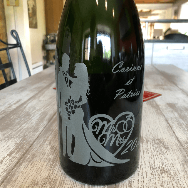 Exemple gravure Magnum Champagne 1,5 L