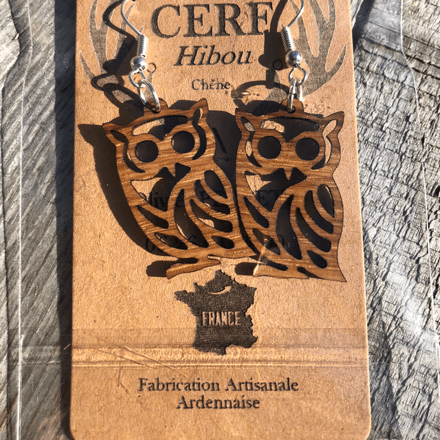 Boucles d'oreilles Hibou petite taille (3 cm)