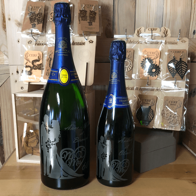 Exemple gravure Magnum Champagne 1,5 L