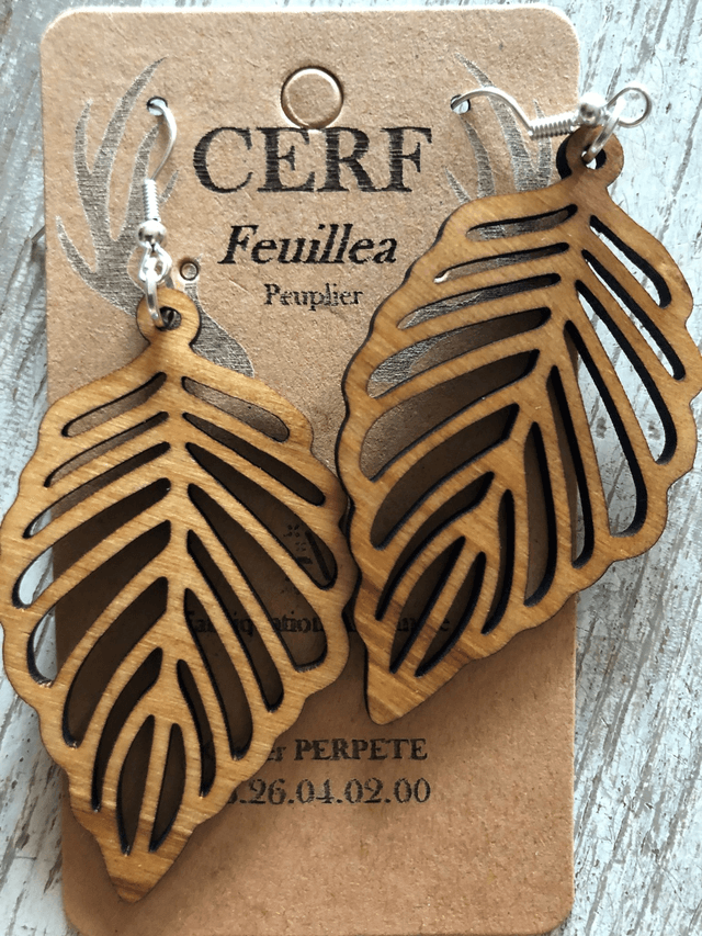 Boucles d'oreilles Feuillea