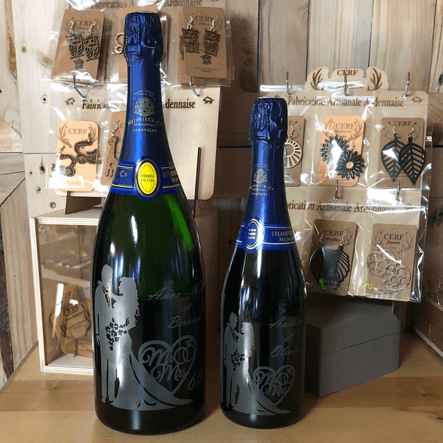 Exemples gravure bouteille Champagne 75 cl