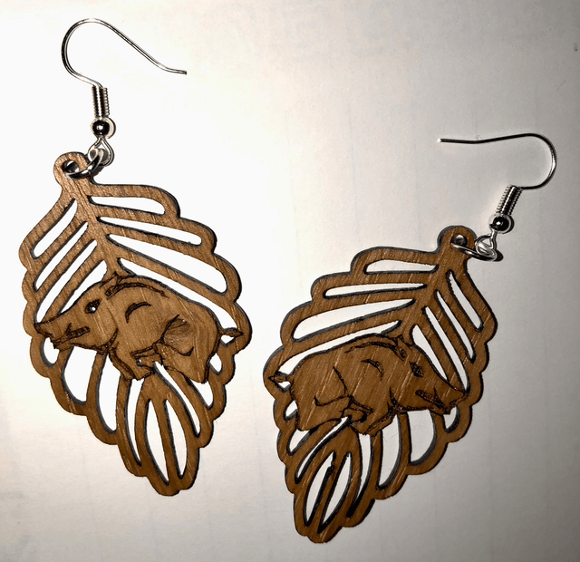 Boucles d'oreilles Sanglier Ardennais 